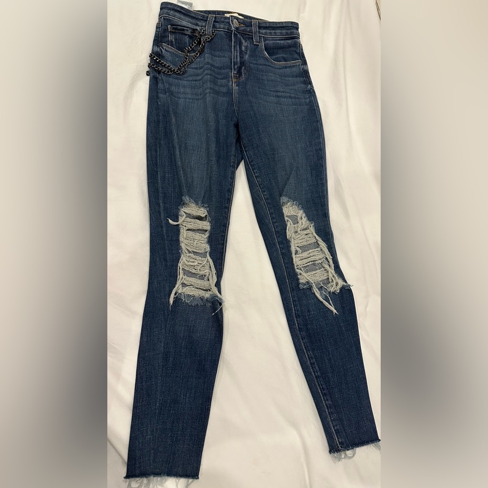 L’Agence size 25 jeans with chains
